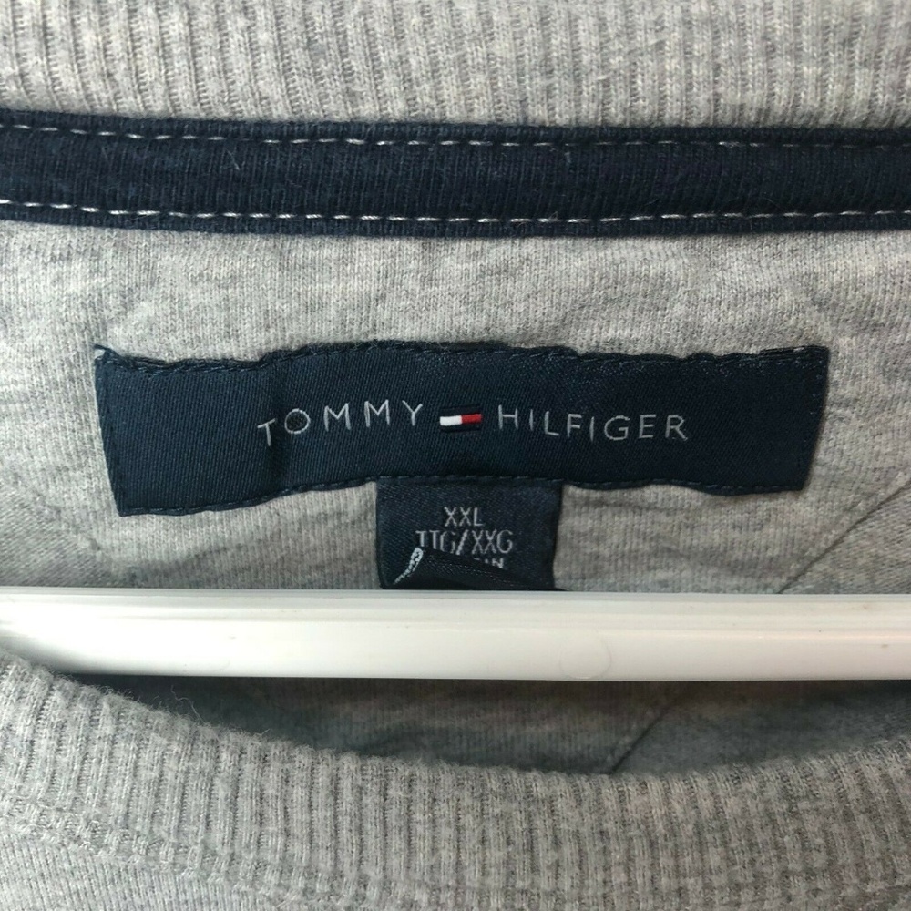 Tommy Hilfiger Grey Long Sleeve Tee Spell Out XXL - Picture 6 of 6